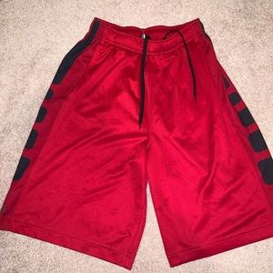 Red Nike Elite Basketball Shorts